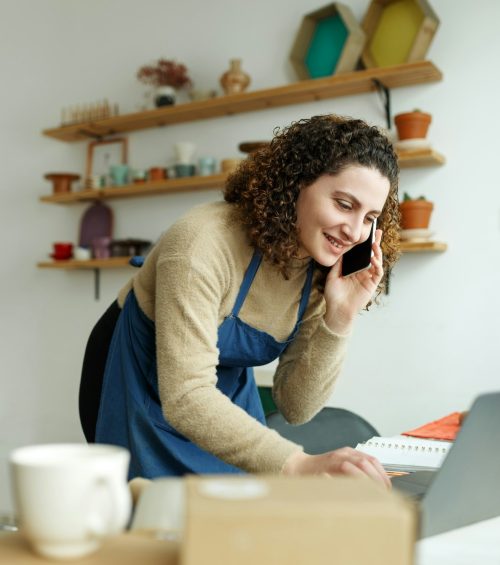 Small business and entrepreneurship in art, self-employment. Home office Small business and entrepreneurship in art, self-employment. Home office